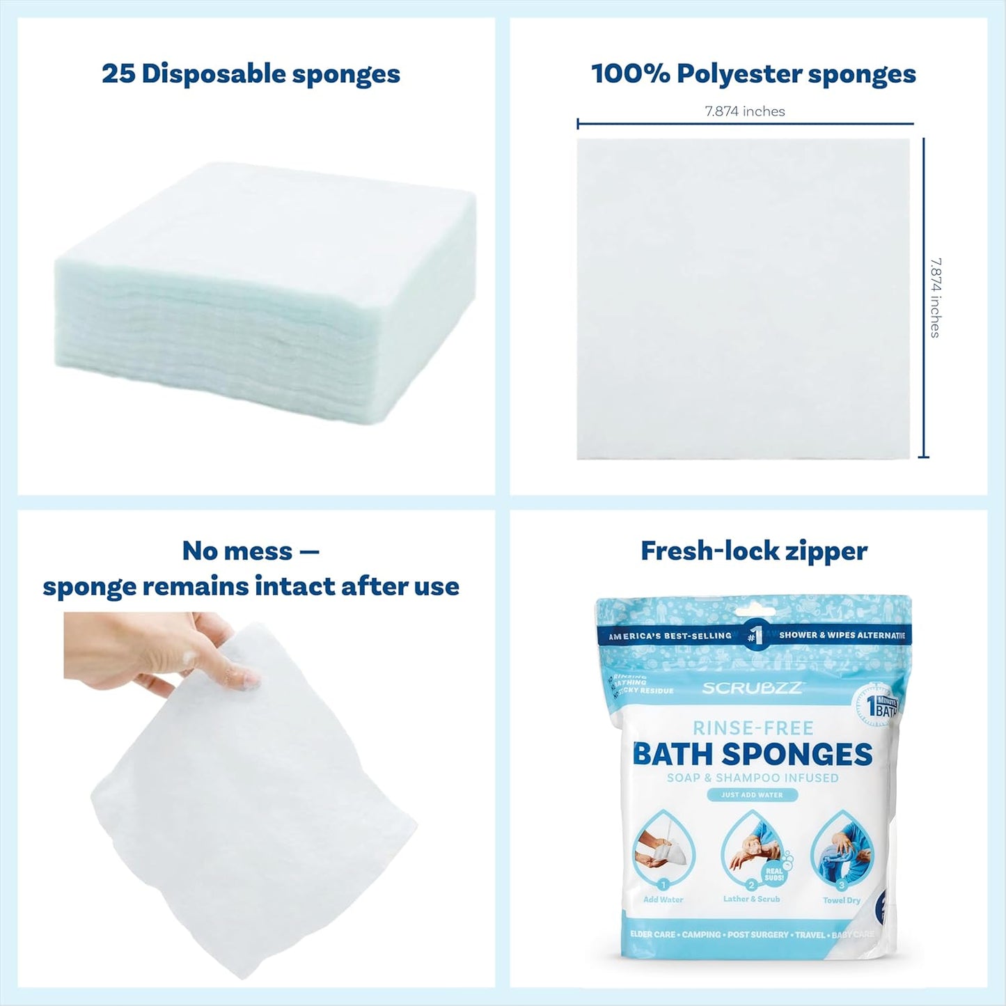 Bathly Rinse-Free Cleansing Wipes™