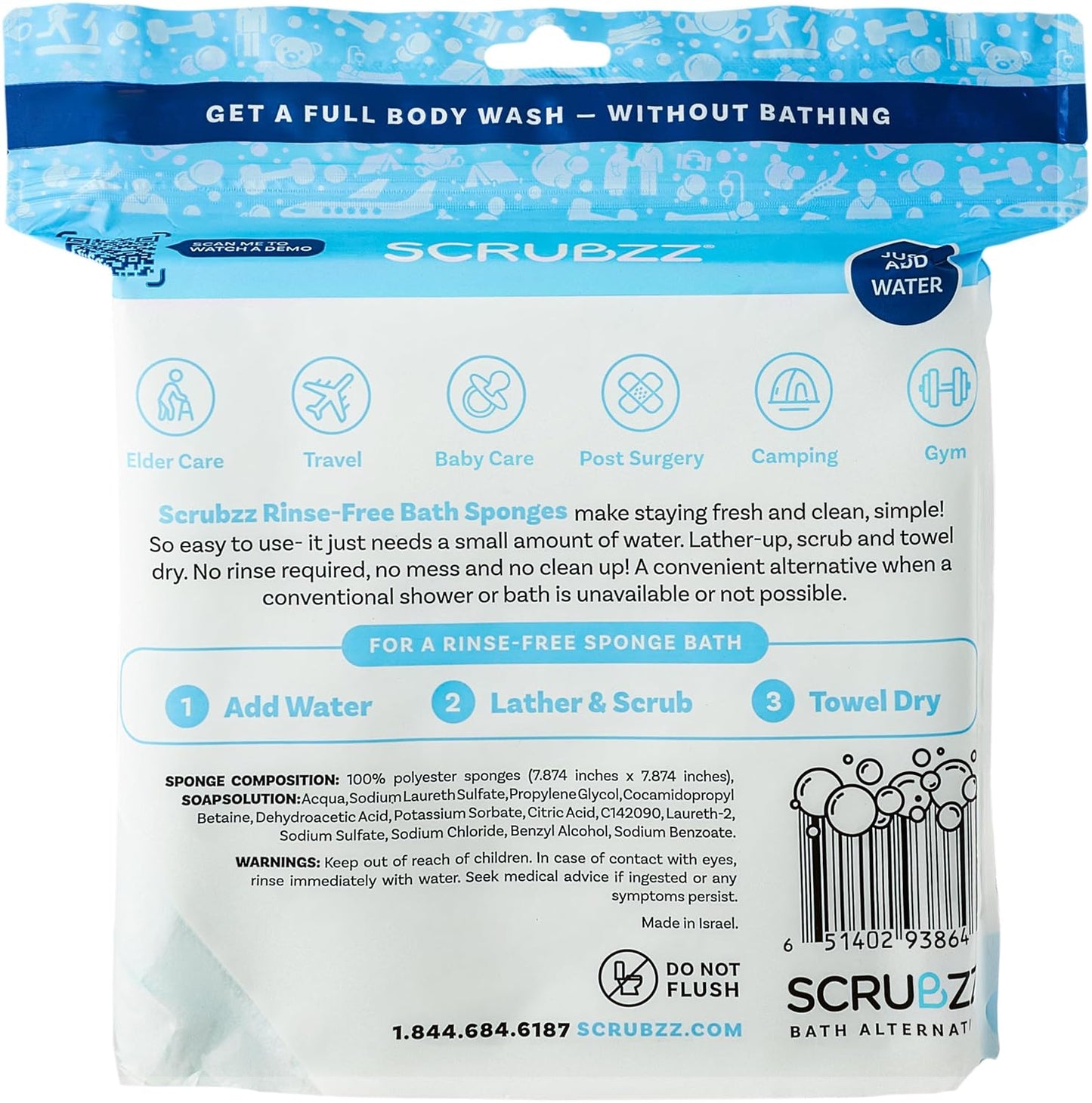 Bathly Rinse-Free Cleansing Wipes™